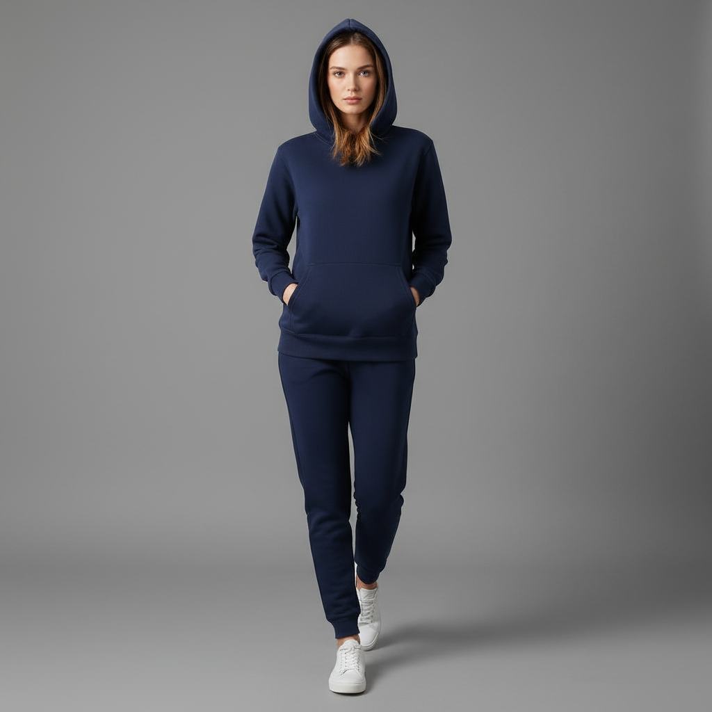 Damen Hoodie Schwarz | Kapuzenpullover für Freizeit und Sport