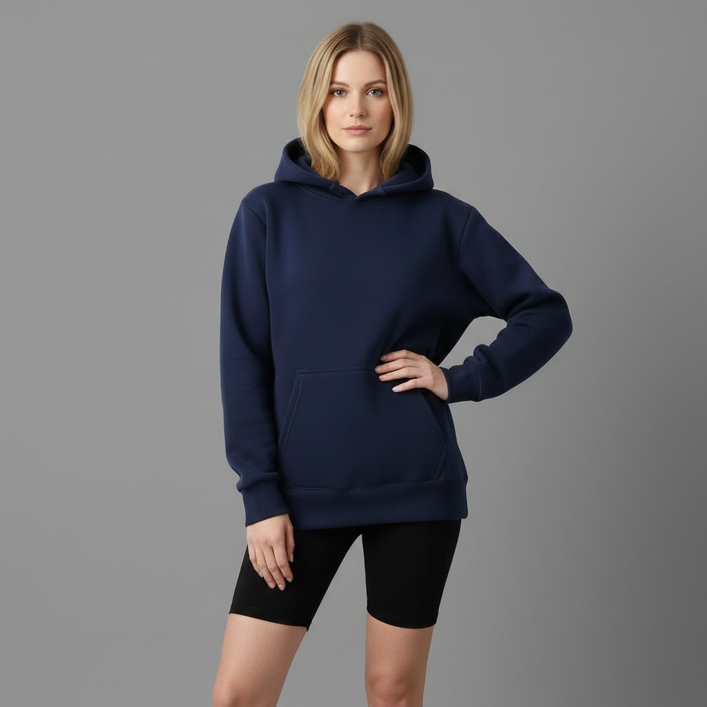Damen Hoodie Schwarz | Kapuzenpullover für Freizeit und Sport