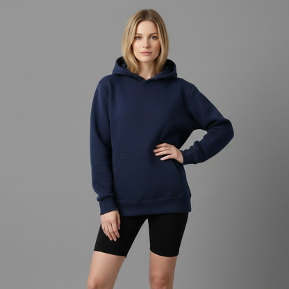 Damen Hoodie Schwarz | Kapuzenpullover für Freizeit und Sport