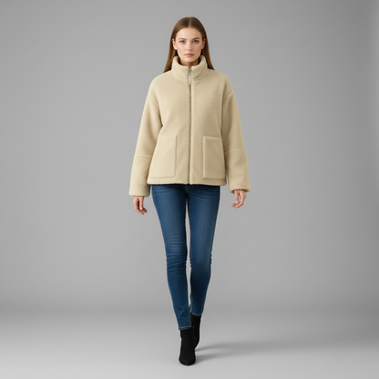 Damen Jacke mit Stehkragen | Lockerer Schnitt