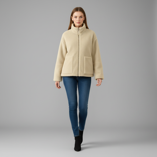 Damen Jacke mit Stehkragen | Lockerer Schnitt