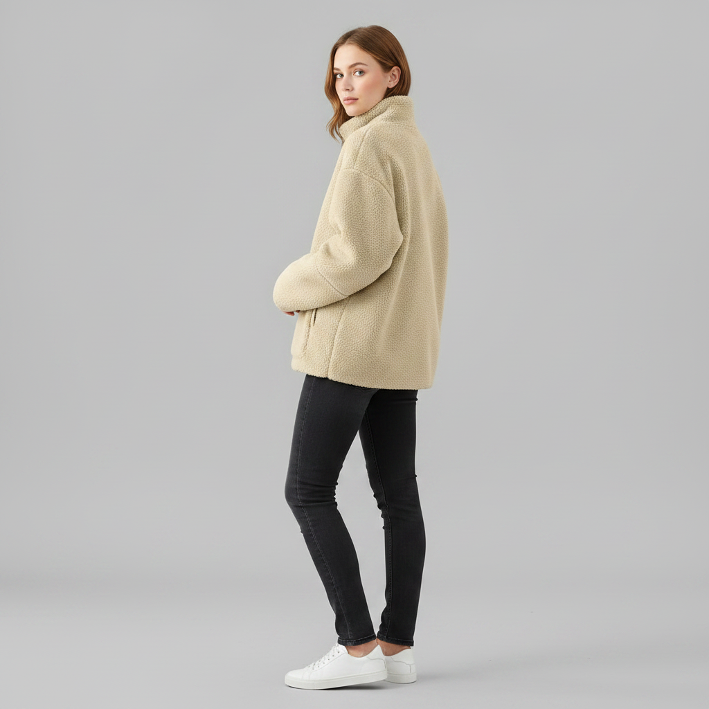 Damen Jacke mit Stehkragen | Lockerer Schnitt