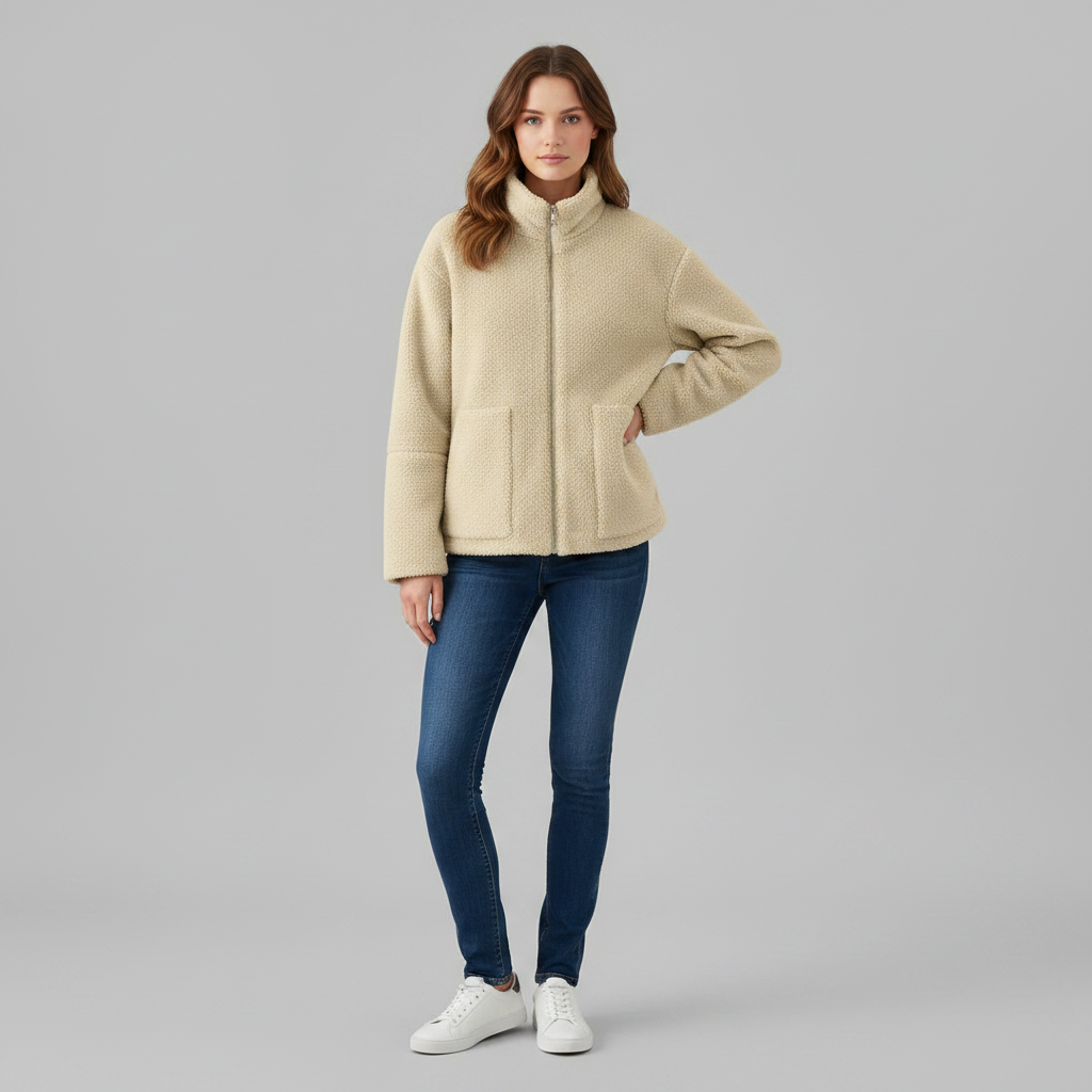 Damen Jacke mit Stehkragen | Lockerer Schnitt