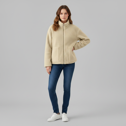 Damen Jacke mit Stehkragen | Lockerer Schnitt