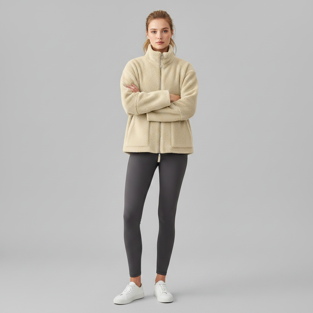 Damen Jacke mit Stehkragen | Lockerer Schnitt