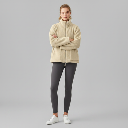 Damen Jacke mit Stehkragen | Lockerer Schnitt