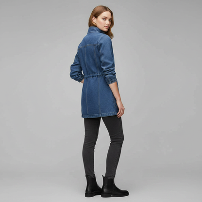 Denim Jacke mit Reißverschluss | Modische Oberbekleidung
