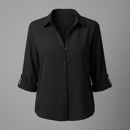 Graue Damenbluse | Lässiger Regular Fit