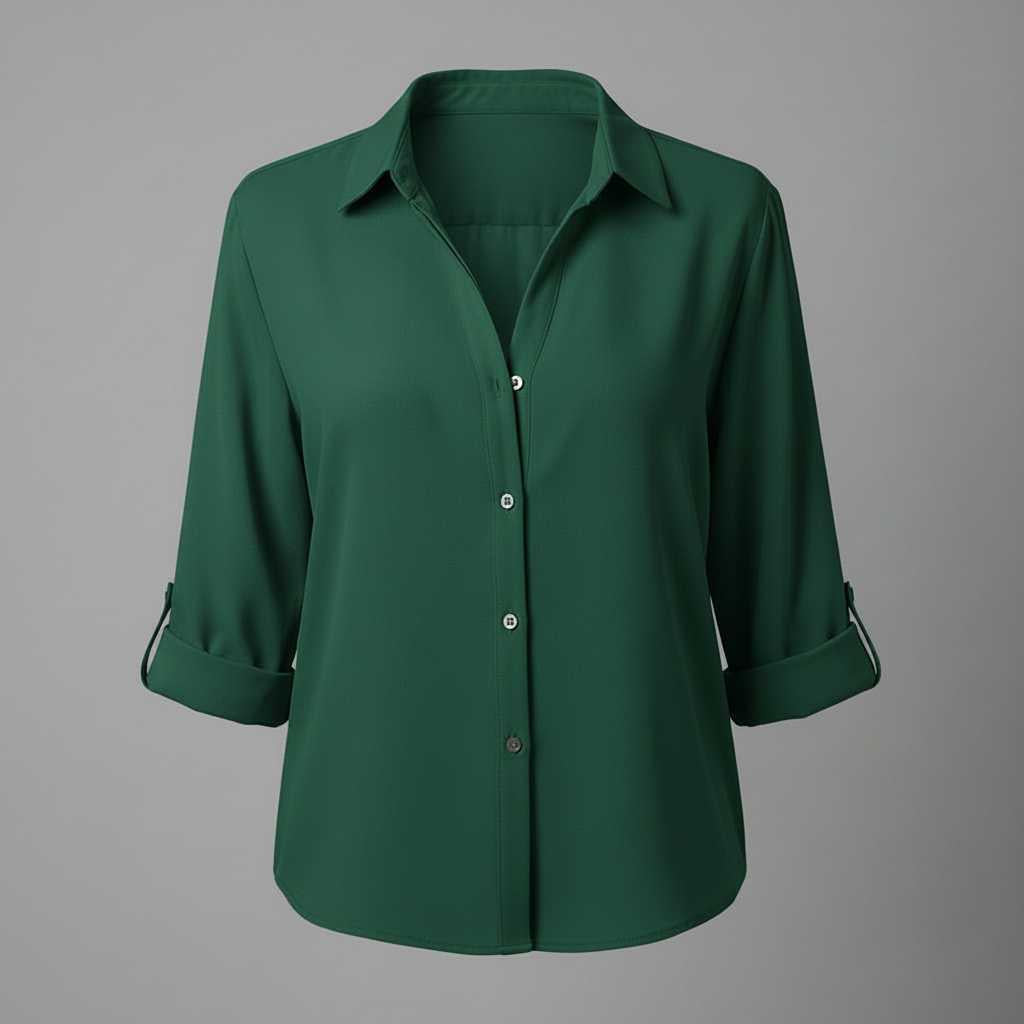 Graue Damenbluse | Lässiger Regular Fit