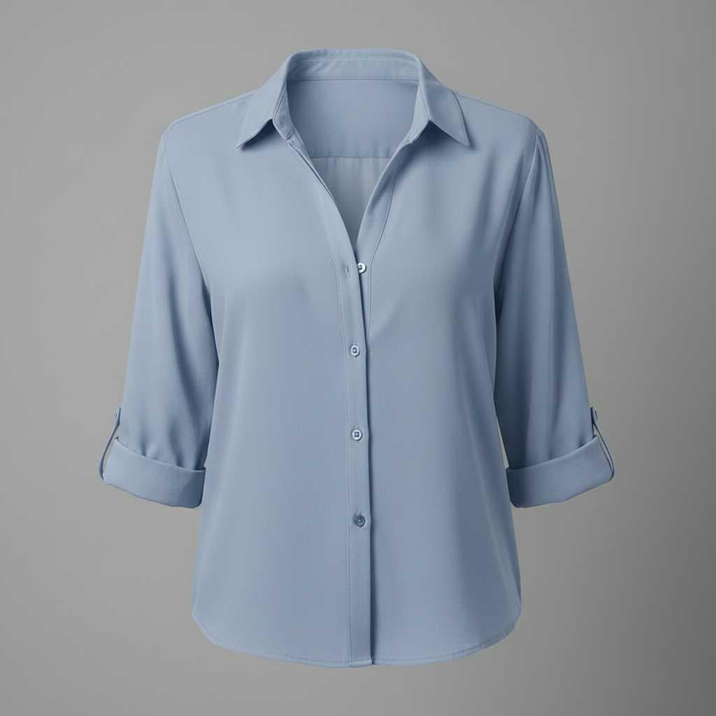Graue Damenbluse | Lässiger Regular Fit