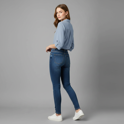 Graue Damenbluse | Lässiger Regular Fit
