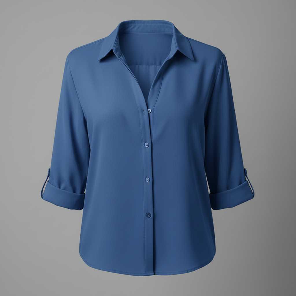 Graue Damenbluse | Lässiger Regular Fit