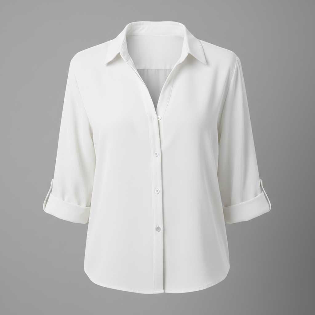 Graue Damenbluse | Lässiger Regular Fit
