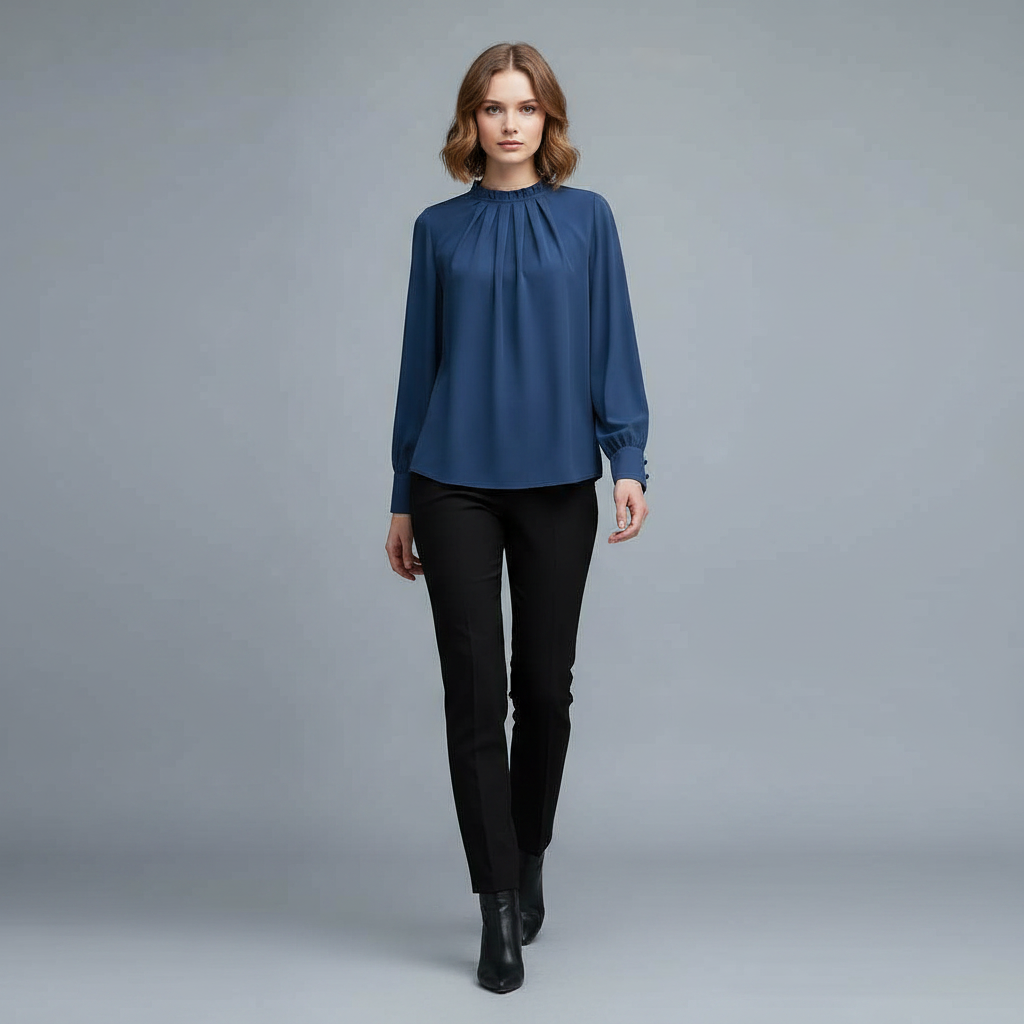 Herbstoberteil Blau | Lässiges Damenoberteil in 4 Farben