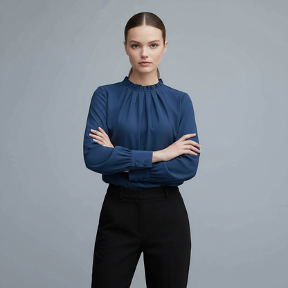 Herbstoberteil Blau | Lässiges Damenoberteil in 4 Farben