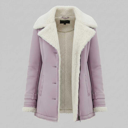 Lange Jeansjacke | Warme Damenjacke für den Winter