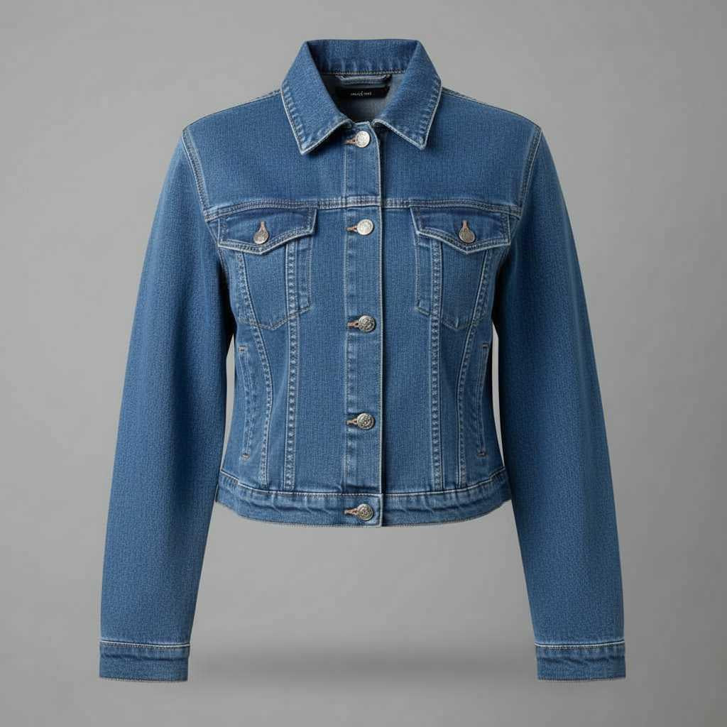 Monochrome Denimjacke | Damenjacke aus robustem Denim