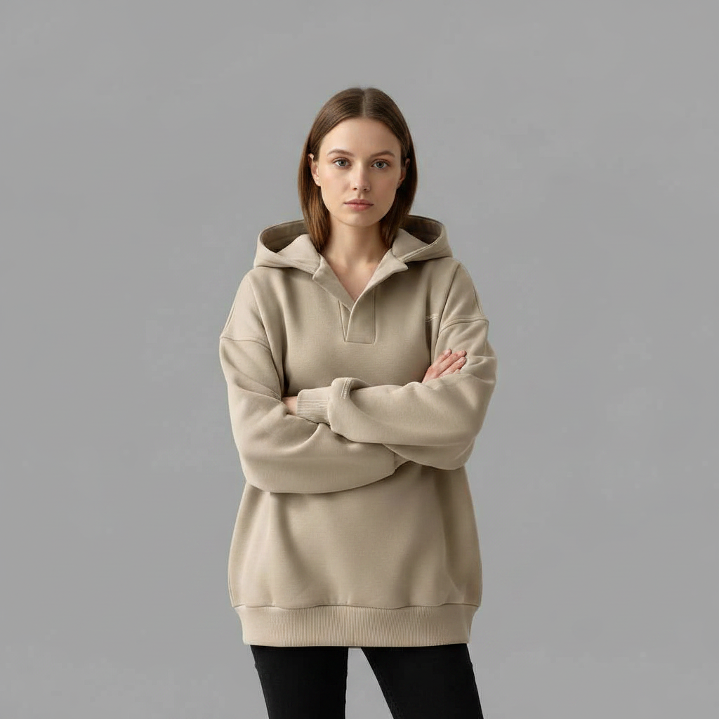 Oversize Hoodie Damen | Lässiger Kapuzenpullover aus Baumwolle
