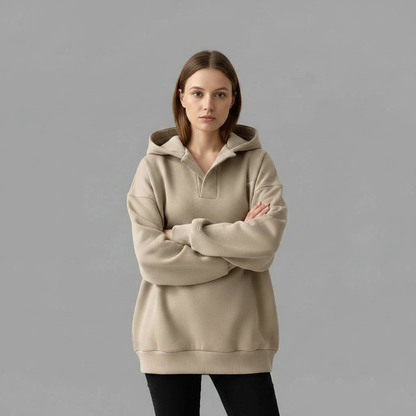 Oversize Hoodie Damen | Lässiger Kapuzenpullover aus Baumwolle
