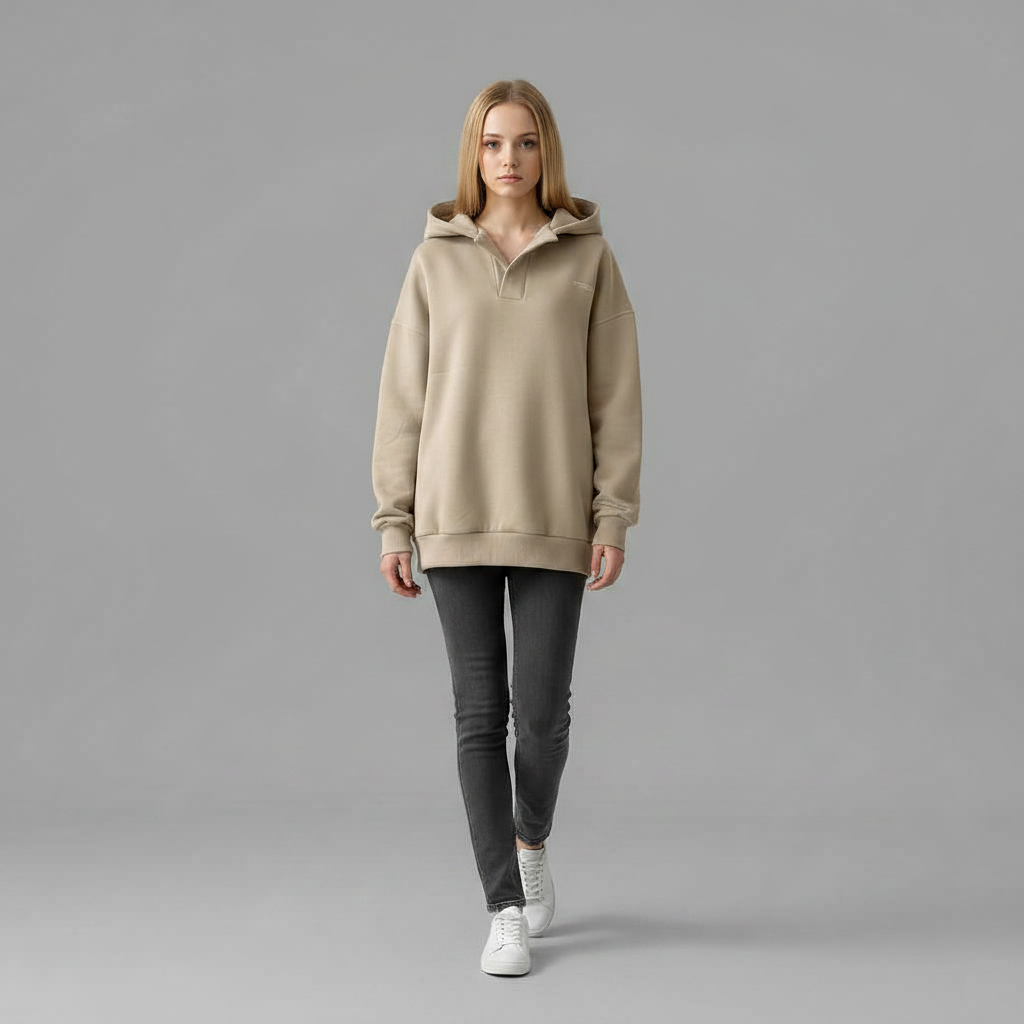 Oversize Hoodie Damen | Lässiger Kapuzenpullover aus Baumwolle