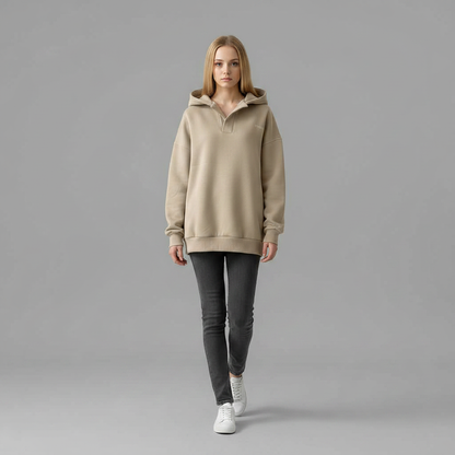 Oversize Hoodie Damen | Lässiger Kapuzenpullover aus Baumwolle