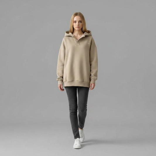 Oversize Hoodie Damen | Lässiger Kapuzenpullover aus Baumwolle