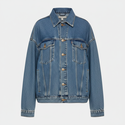 Oversized Jeansjacke Mit Fransen | Damenjacke