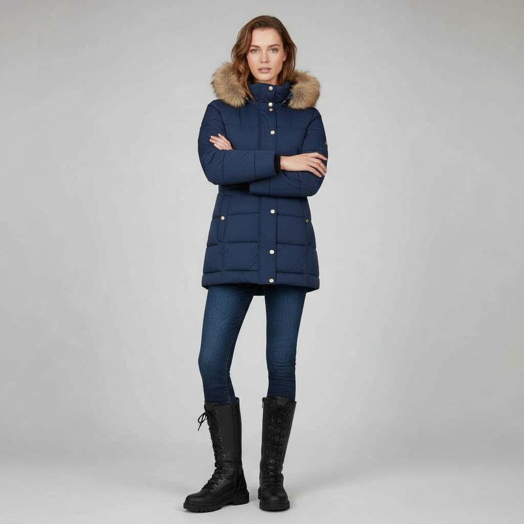 Steppjacke mit Kapuze | Damenjacke für Herbst und Winter