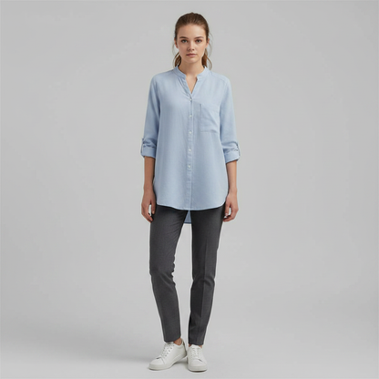 Weißes Damen Hemd Vera | Lässiges Baumwollhemd für Damen